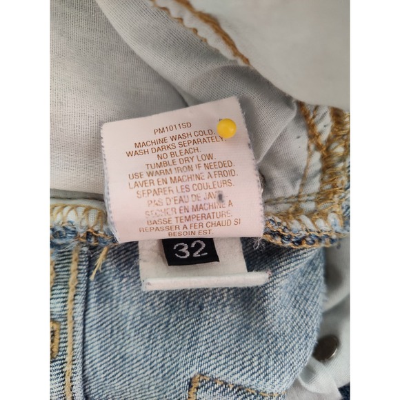 Marciano Vintage 90s Y2K Bootcut Distressed Detroyed Denim Jeans Size 32 - Picture 5 of 15